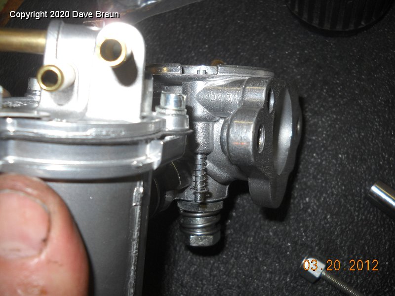 SU Carburetor Restorations/MG Midget HS2 1203/Assembly/Install tickler pins